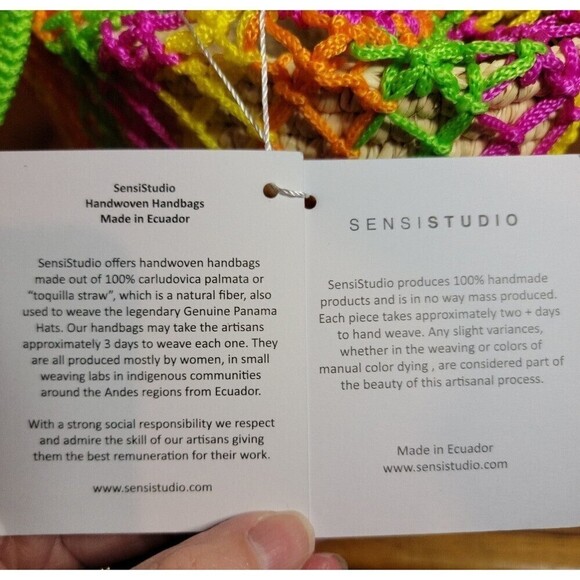 Sensistudio Handmade Woven Bucket Bag New - Picture 8 of 9